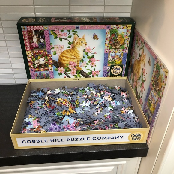 Cobble Hill Blossoms and Kittens 1000 piece puzzle - Picture 7 of 9